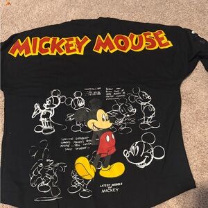 NWT - Disney Lovers! Mickey Mouse Black Graphic Long Sleeve Shirt - Size M